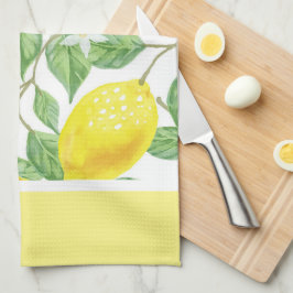 Citrus Lemons and Grönt Löv Kitchen Kökshandduk