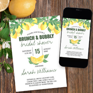 Citrus Lemons Brunch & Bubly-Möhippa Inbjudningar