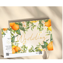 Citrus Lemons Orange Sommarbröllop Vykort