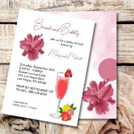 Citrus Lila Brunch och babystövel Inbjudningar