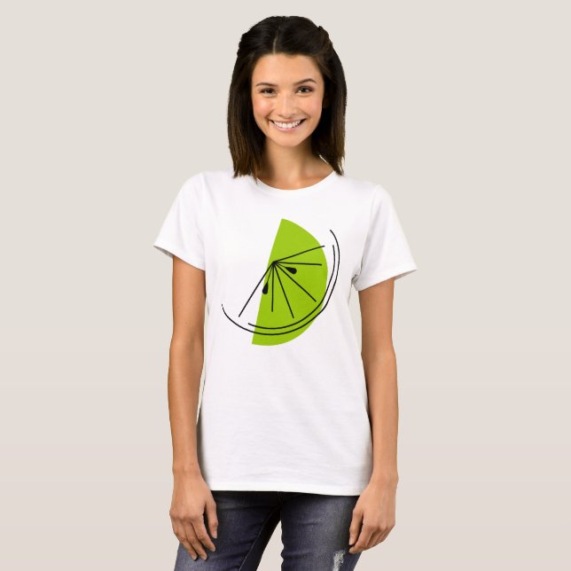 Citrus Lime Dam lutt-shirt T Shirt (Hel framsida)