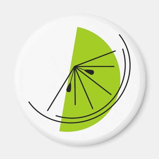 Citrus Lime magnet round (Framsidan)