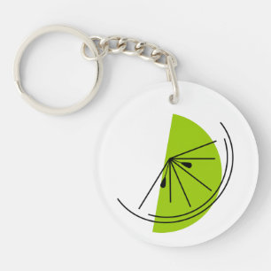 Citrus Lime Text Circle dubbla-sided
