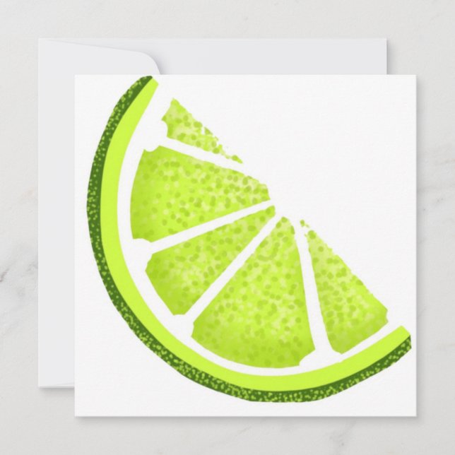 Citrus Lime Wedge Slice Kort (Framsida)