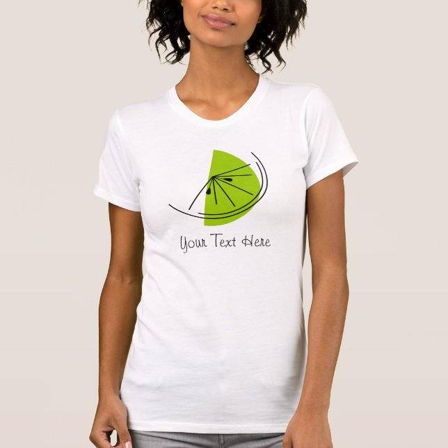 Citrus Lime 'Your Text' Dam-shirt Tee (Framsida)