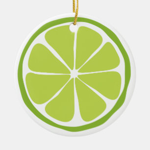 Citrus limefruktprydnad för sommar julgransprydnad keramik