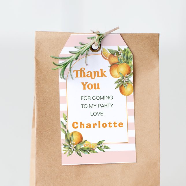 Citrus Little Cutie 1st Birthday Tack Presentetikett (
Editable Our Little Cutie Birthday Thank You Tag Girls Clementine Oranges Birthday Party Arch Tag)