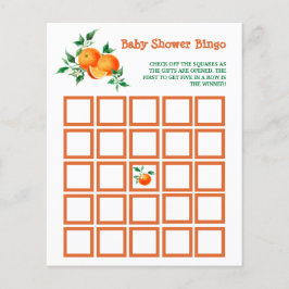 Citrus Little Cutie Baby Shower Bingospelkort