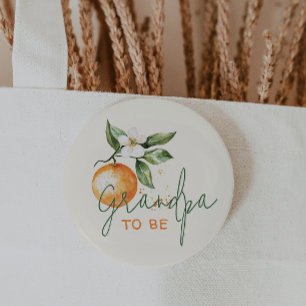 Citrus Little Cutie Baby Shower Farfar kommer att Knapp