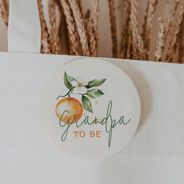 Citrus Little Cutie Baby Shower Grandpa To Be Knapp (Skapare uppladdad)