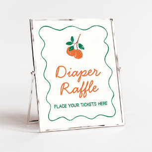 Citrus Little Cutie Baby Shower Raffle Poster