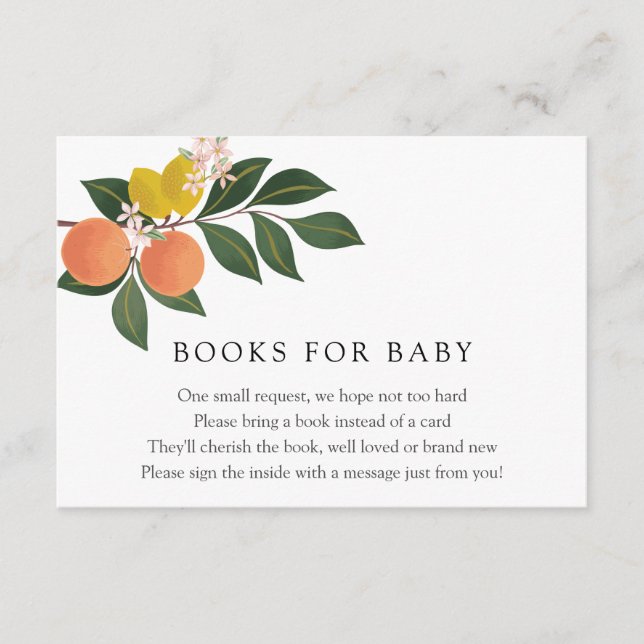 Citrus Little Cutie Bokar för Baby-inmatningskort Tilläggskort (Framsida)