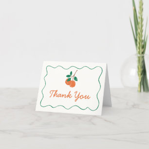 Citrus Little Cutie Modern Baby Shower Tack Kort