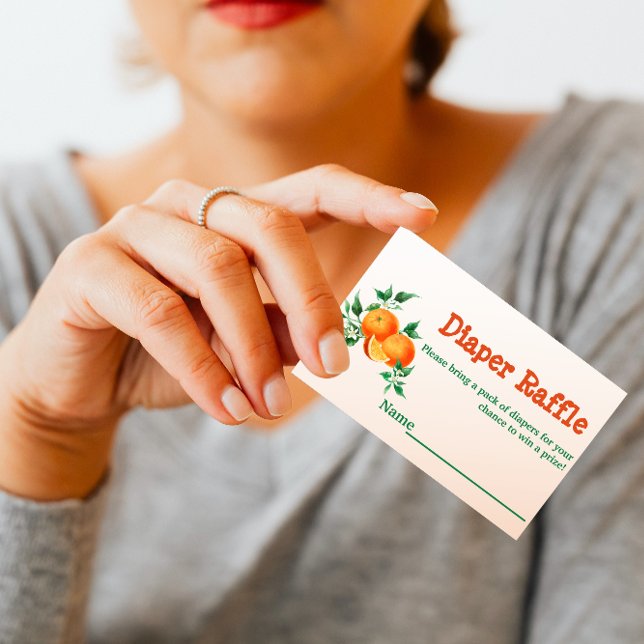 Citrus Little Cutie Orange Baby Shower Game Visitkort (Skapare uppladdad)