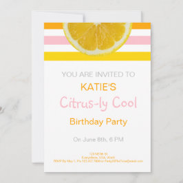 Citrus-ly Coola Birthday bjudande Inbjudningar