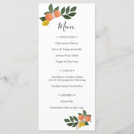 Citrus Main Squeeze Lemons and Oranges Shower Meny