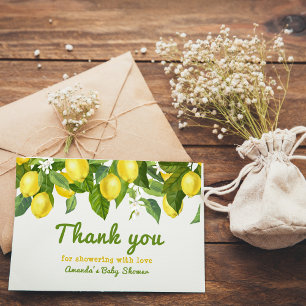 Citrus Main Squeeze Sötnos Lemon Baby Shower Tack Kort