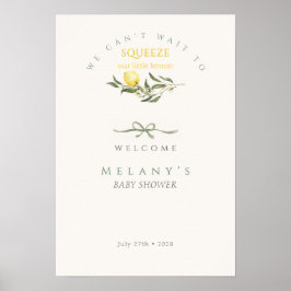 Citrus Mama's Squeeze Bow Welcome Baby Shower  Poster