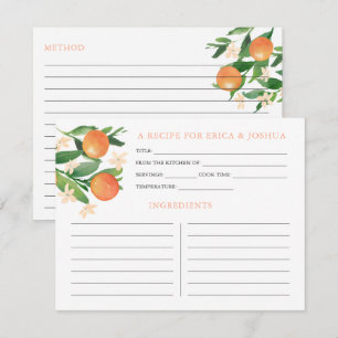 Citrus Mandarin Charcol Black Matching Shower Inbjudningar