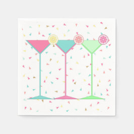Citrus Martini Cocktail Konfettifirande Partyfiran Pappersservett