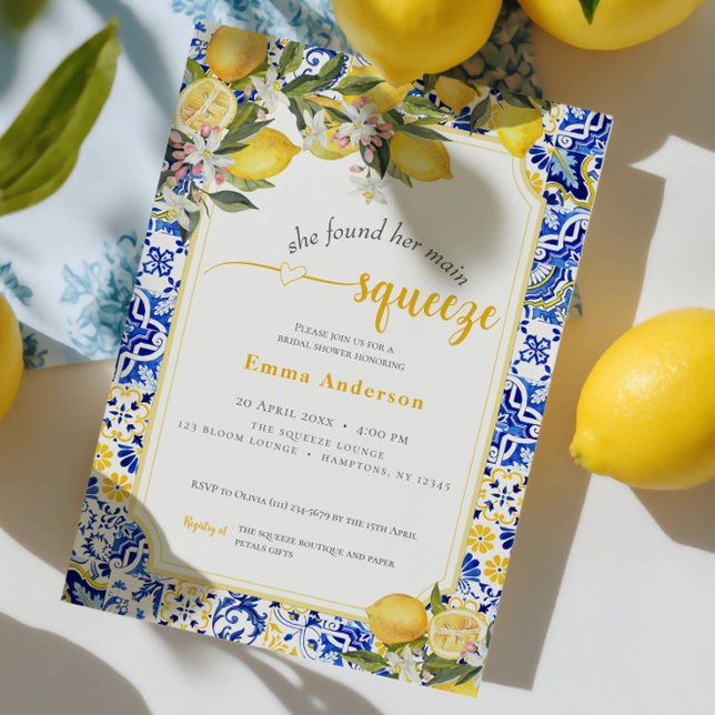 Citrus Medelhavet Huvudsaklig Bröllopsfest In Inbjudningar (Skapare uppladdad)
