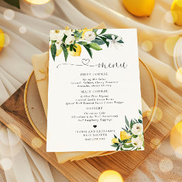 Citrus Mediterranean Botanical Baby Shower Meny