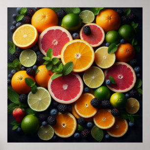 Citrus Medley - Poster av färsk frukt-symfoni