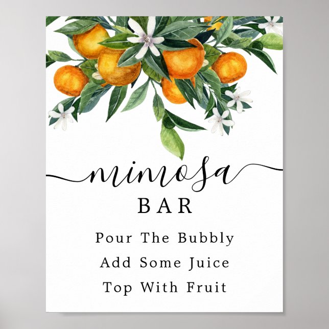 Citrus Mimosa Bar Skylt (Framsidan)
