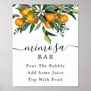 Citrus Mimosa Barskylt Poster