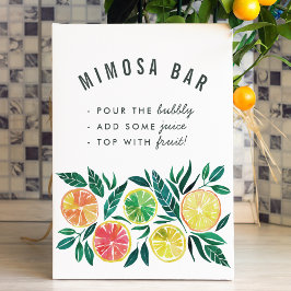 Citrus Mimosa Pub Cocktail Drinks Party Sign Poster