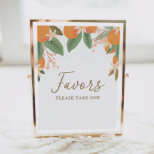 Citrus Möhippa Favors-tecken