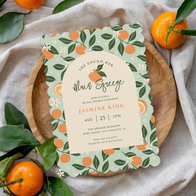 Citrus-Möhippa för huvudsaklig Orange Inbjudningar (Skapare uppladdad)