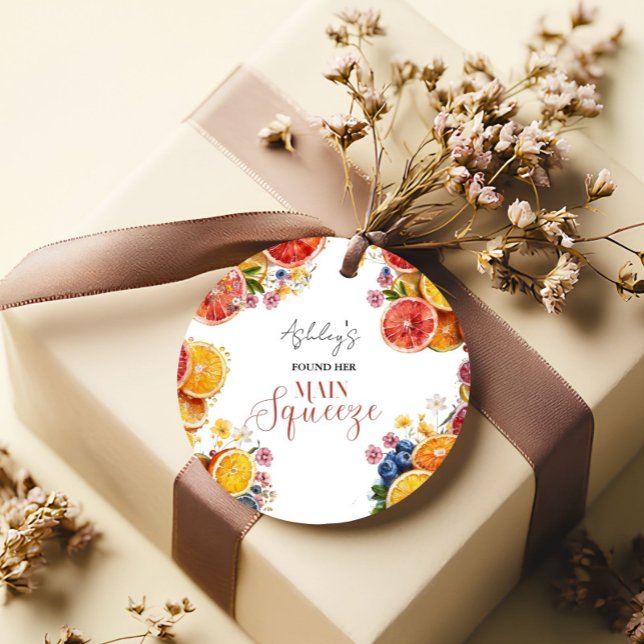 Citrus-Möhippa för huvudsaksundersökning Gåvor Etiketter (Skapare uppladdad)