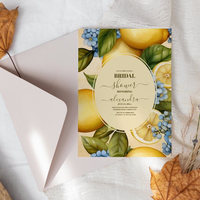 Citrus Möhippa Lemon Bright Inbjudningar (Skapare uppladdad)