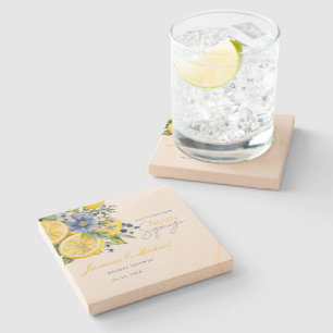 Citrus-Möhippan för Lemon Blue Blommigt Stenunderlägg