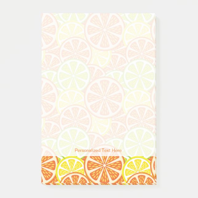 Citrus Mönster 2 Post-it Block (Framsida)