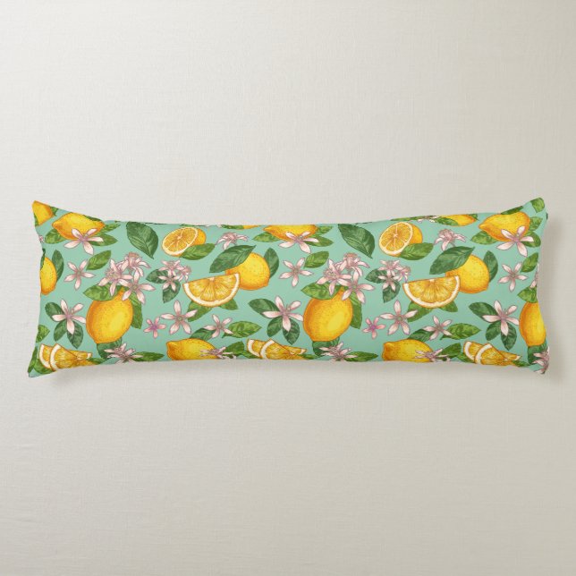 Citrus Mönster Body Pillow Kroppskudde (Framsidan)