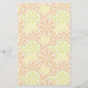 Citrus mönster brevpapper
