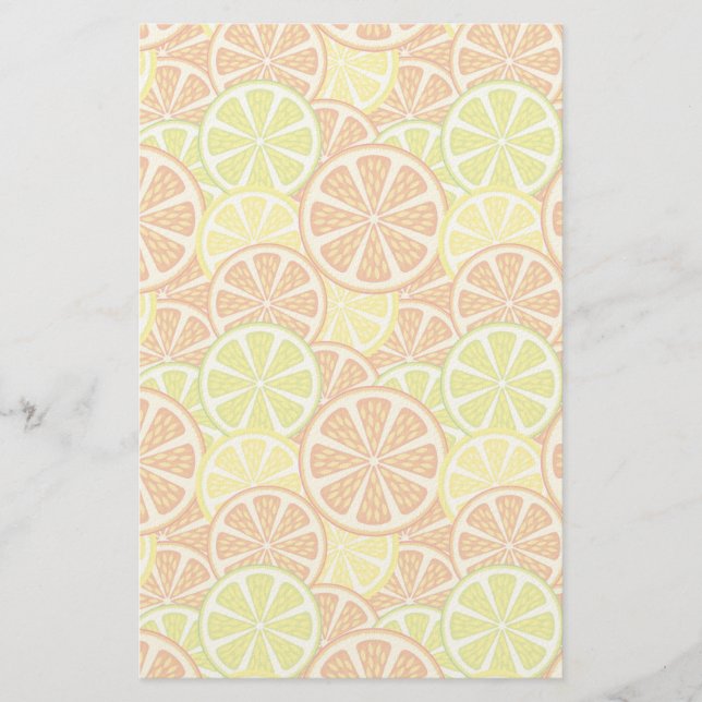 Citrus mönster brevpapper (Framsida)