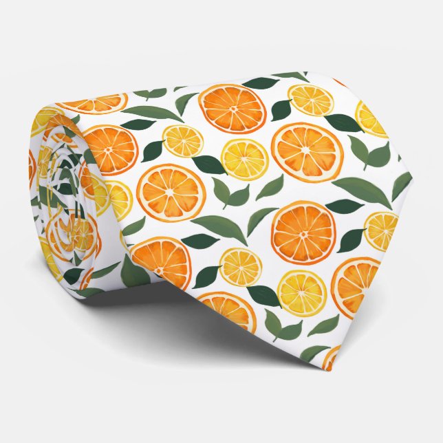Citrus Mönster, citron och Orange Slips (Rullad)