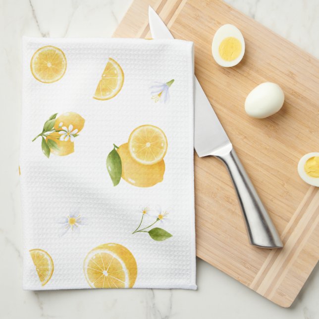 Citrus Mönster Kökshandduk (Vikt i Fjärdedel)