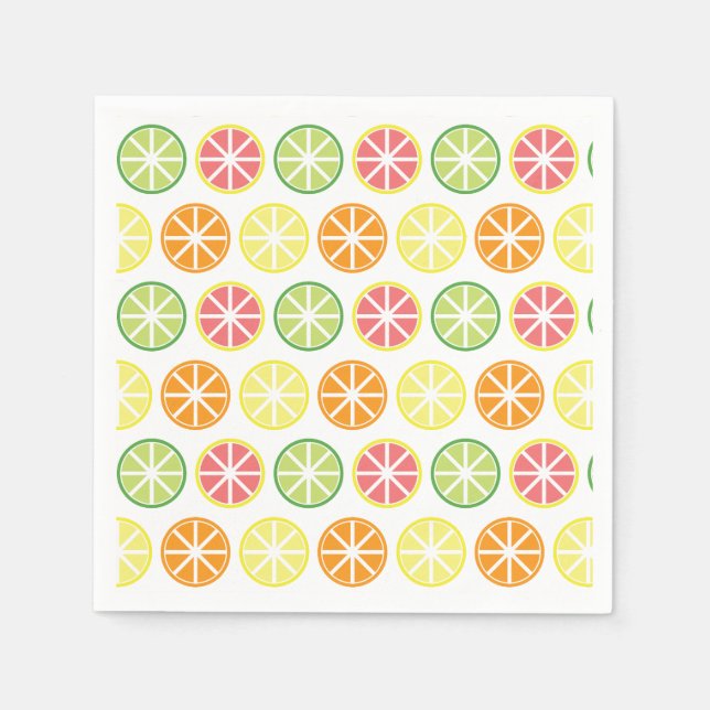 Citrus Mönster Papper Napkins Pappersservett (Framsidan)