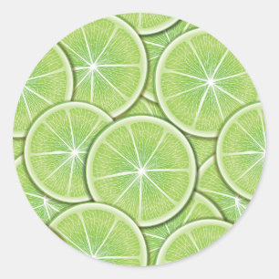 Citrus Mönster Runt Klistermärke