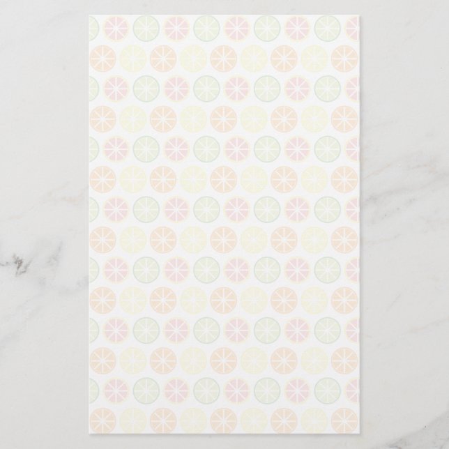 Citrus Mönster Stationery Brevpapper (Framsida)