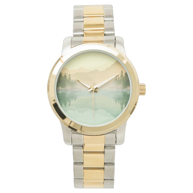 Citrus Mountains Forest Landscape Armbandsur (Framsida)