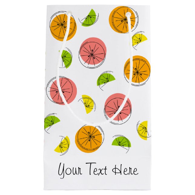 Citrus Multi Text presentpåse liten (Framsidan)