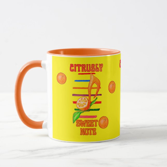 CITRUS MUSIC NOTE DESIGNED MUG  MUGG (Vänster)
