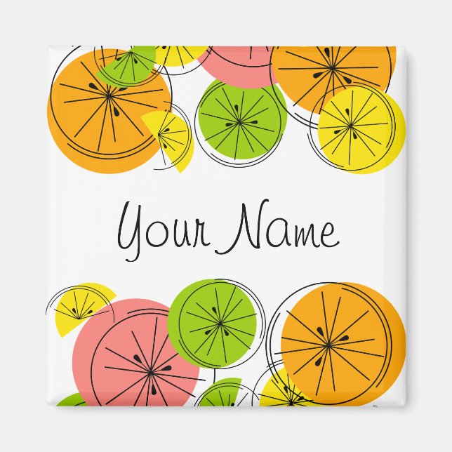 Citrus Namn magnet square (Framsidan)