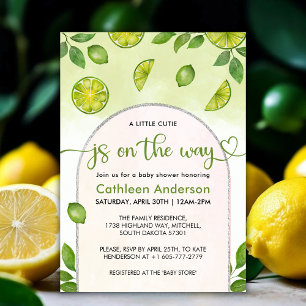 Citrus Neutral Baby Shower, färsk limpa Inbjudningar