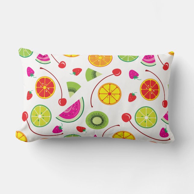 Citrus och bär lumbarkudde (Framsida)